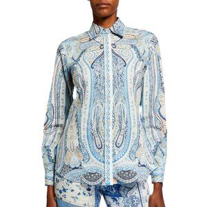 Etro Cotton Camicie Paisley Women's Blouse - Size 50